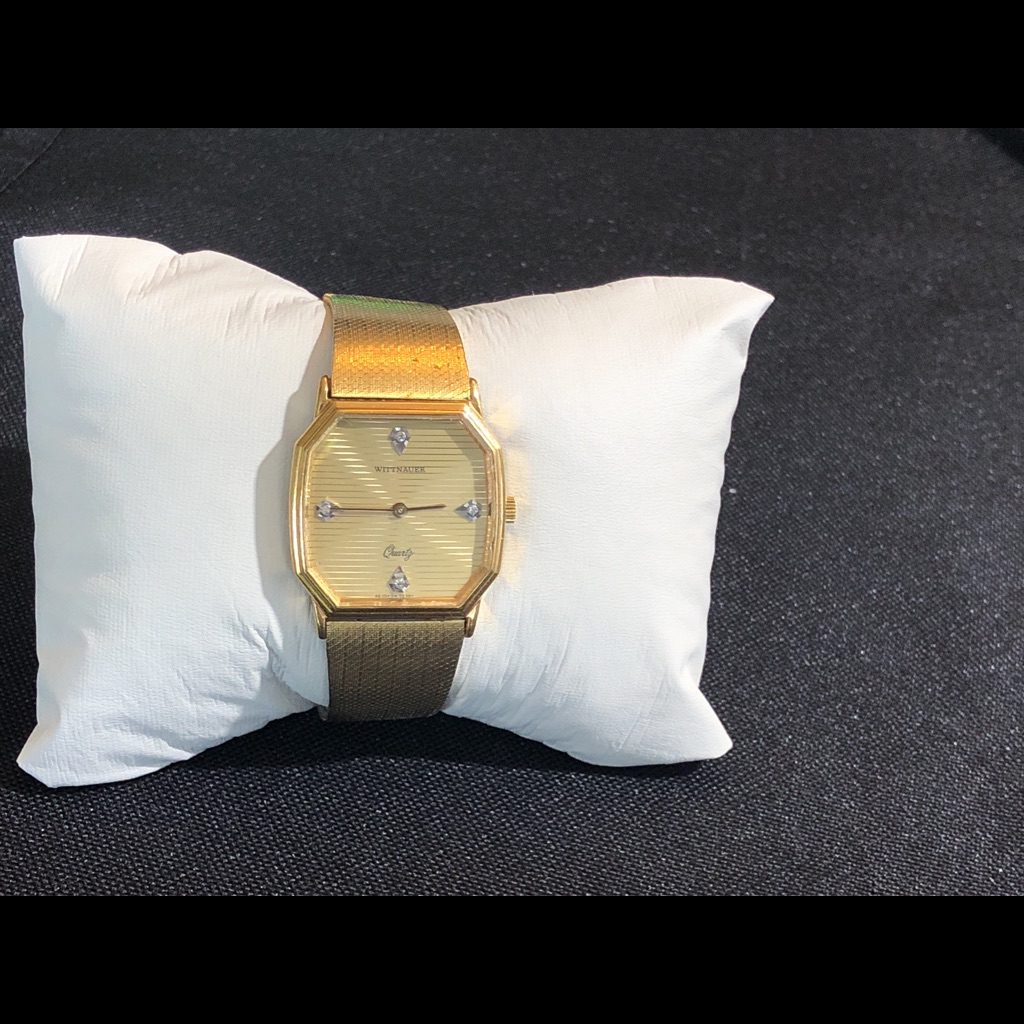 Wittnauer Gold Plated Diamond Accent Watch